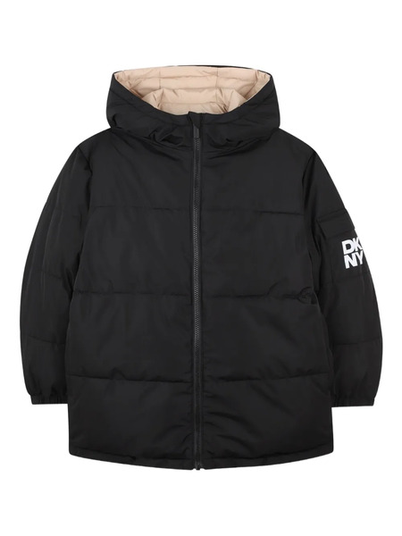  Dkny Kids Padded Hooded Jacket - Neutrals 
