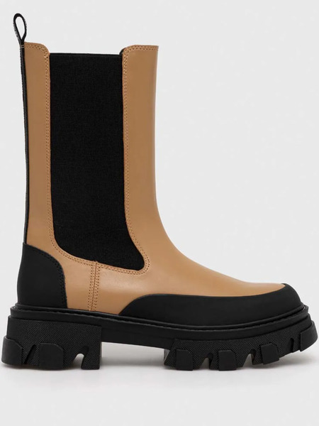  Dkny Leather Boots - Neutrals 