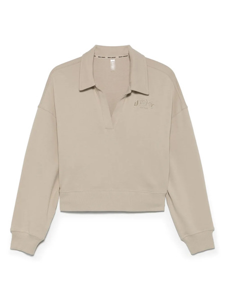  Dkny Logo-embroidered Sweatshirt - Neutrals 