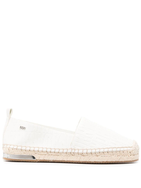  Dkny Logo-plaque Slip-on Espadrilles - White 