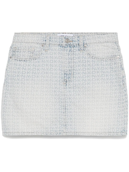  Dkny Monogram Mini Skirt - Blue 