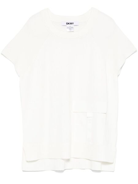  Dkny Ribbed-knit T-shirt - White 