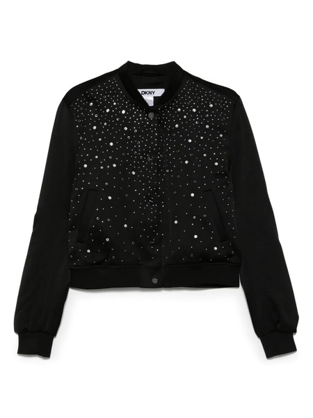  Dkny Studded Bomber Jacket - Black 
