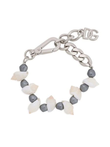  Dolce & Gabbana Beaded Shell Bracelet - Silver 