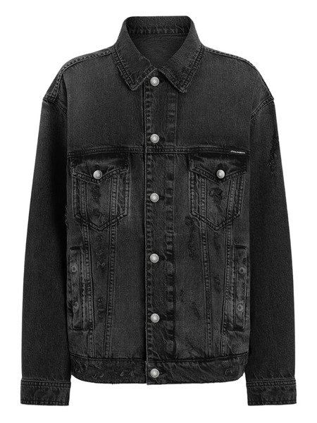  Dolce & Gabbana Buttoned Denim Jacket - Black 