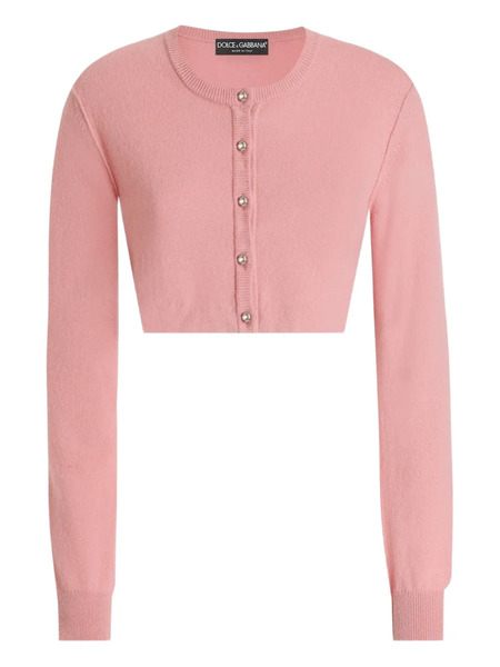  Dolce & Gabbana Buttoned Knitted Cardigan - Pink 