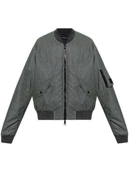  Dolce & Gabbana Classic Flight Bomber Jacket - Grey 