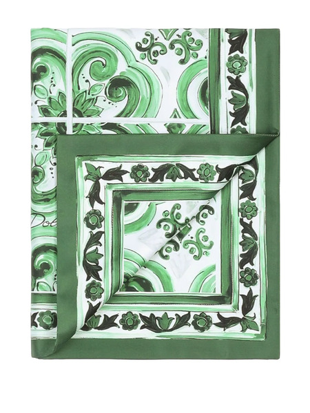  Dolce & Gabbana Cotton Pillowcases (set Of Two) - Green 