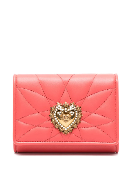  Dolce & Gabbana Devotion French Flap Wallet - Red 