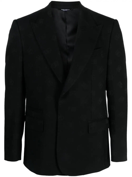  Dolce & Gabbana Dg-jacquard Blazer - Black 
