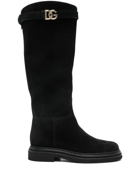  Dolce & Gabbana Dg Logo Boots - Black 