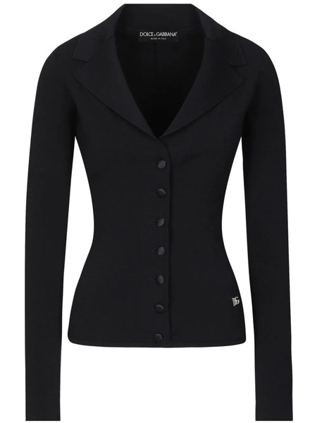  Dolce & Gabbana Dg Logo Button-up Jacket - Black 