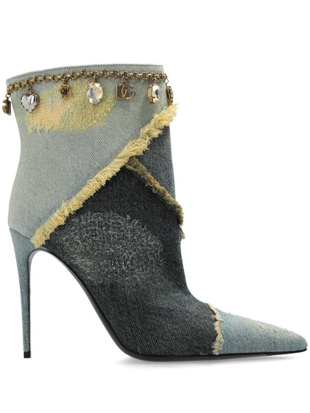  Dolce & Gabbana Distressed Denim Boots - Blue 