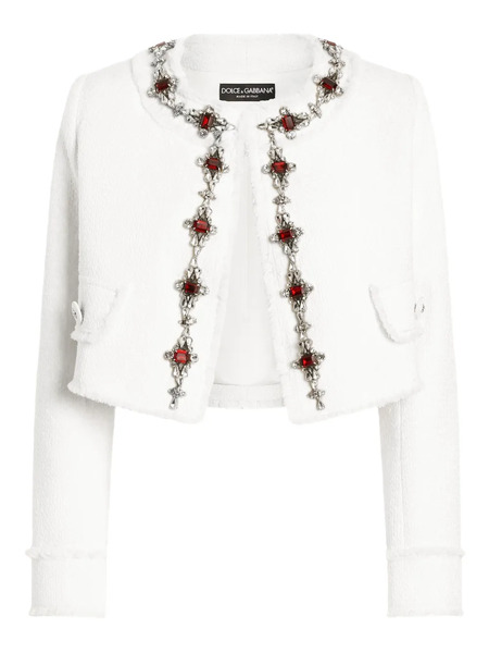  Dolce & Gabbana Dna Embellished Jacket - White 