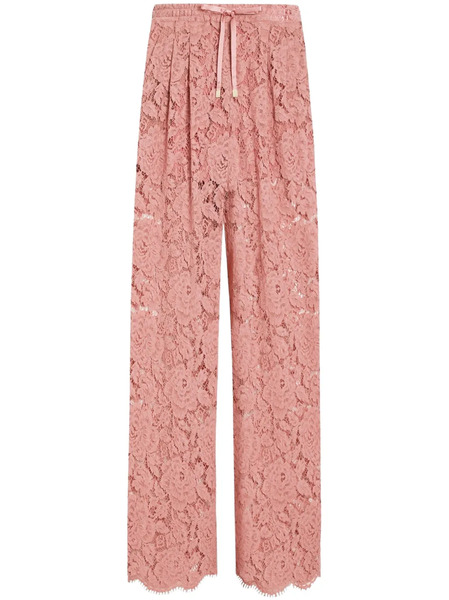  Dolce & Gabbana Dna Floral Lace Trousers - Pink 