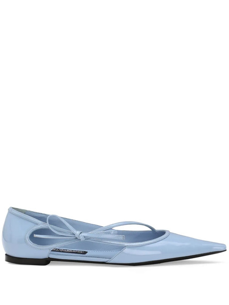  Dolce & Gabbana Dna Leather Ballerina Shoes - Blue 