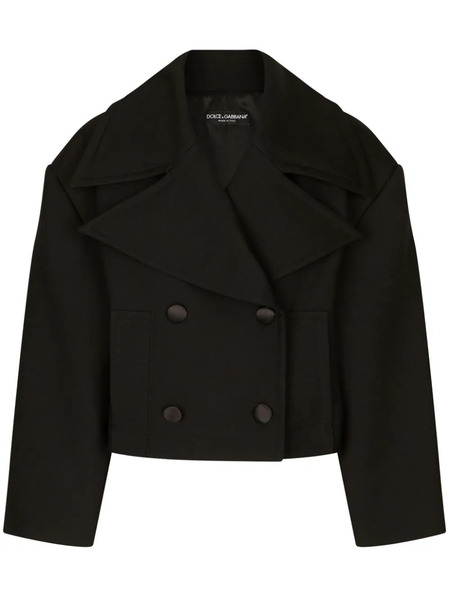  Dolce & Gabbana Double-breasted Cropped Jacket - Black 