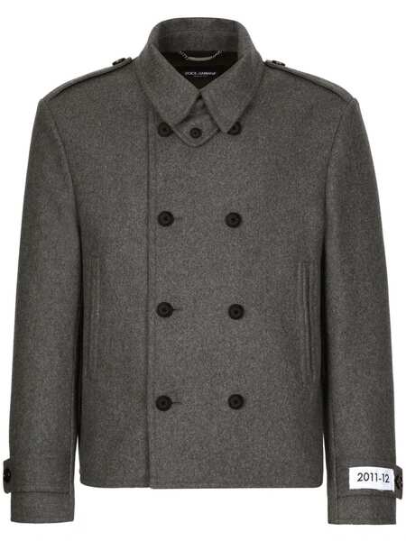  Dolce & Gabbana Double-breasted Peacoat - Grey 