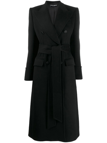  Dolce & Gabbana Double-breasted Wool Coat - Black 