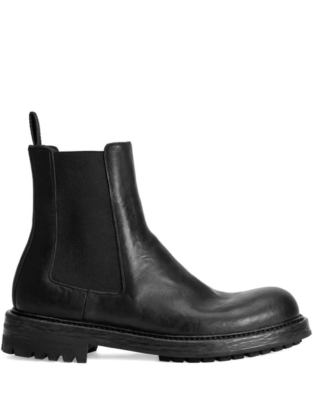  Dolce & Gabbana Elastic-panel Leather Boots - Black 