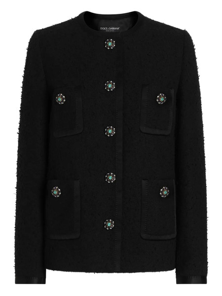  Dolce & Gabbana Embellished Pocket Jacket - Black 