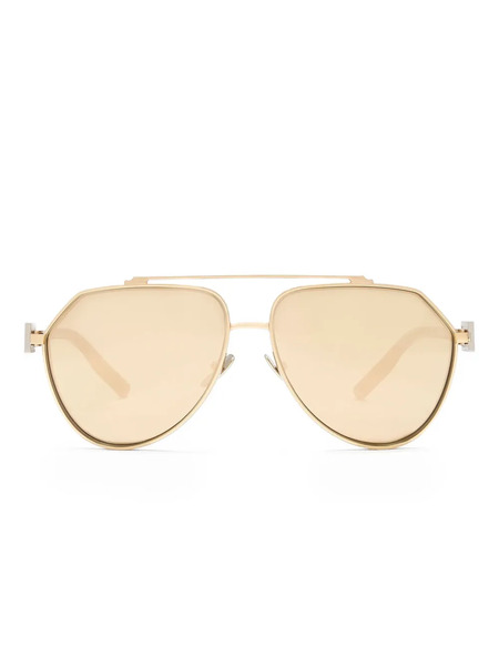  Dolce & Gabbana Eyewear Pilot-frame Sunglasses - Gold 