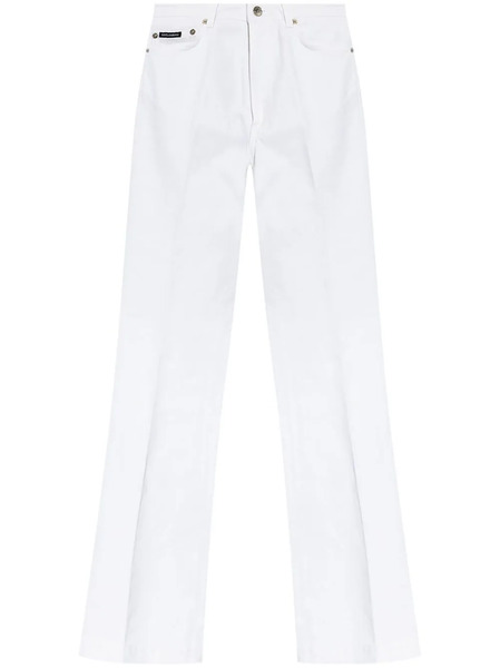  Dolce & Gabbana Flared Denim Trousers - White 