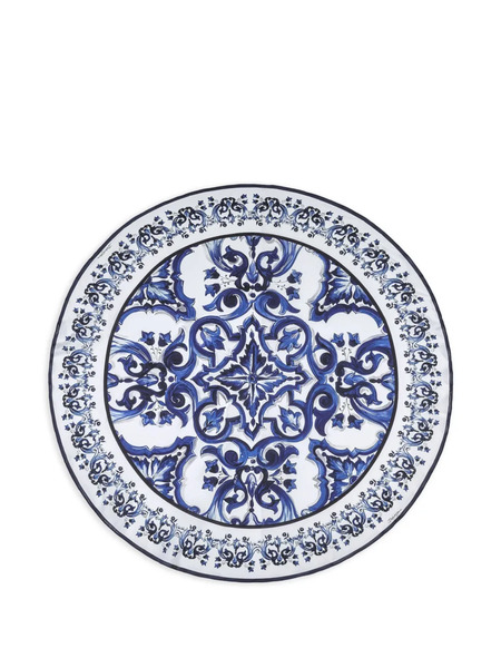  Dolce & Gabbana Floral Linen Tablecloth - White 