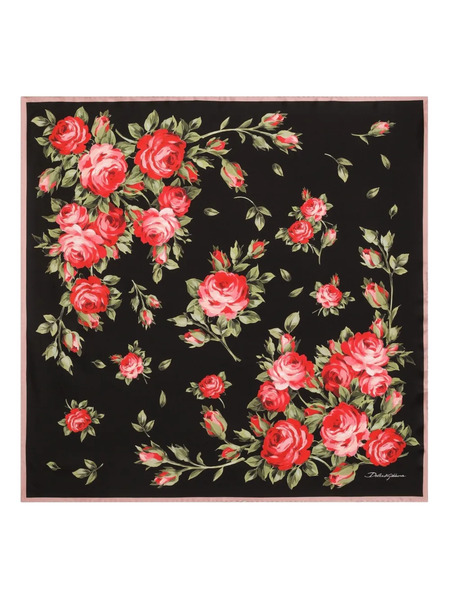  Dolce & Gabbana Floral-pattern Scarf - Black 