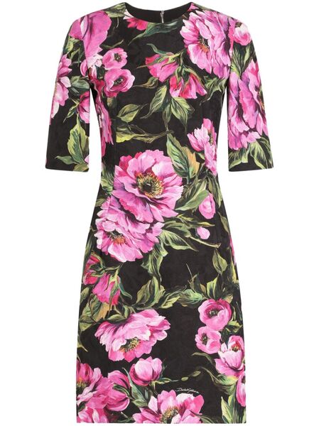  Dolce & Gabbana Floral-print Mini Dress - Black 