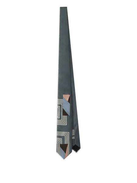  Dolce & Gabbana Geometric-pattern Tie - Grey 