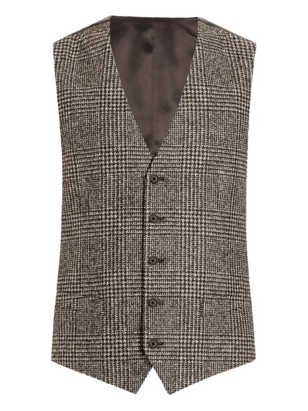  Dolce & Gabbana Glen Check-pattern Waistcoat - Grey 