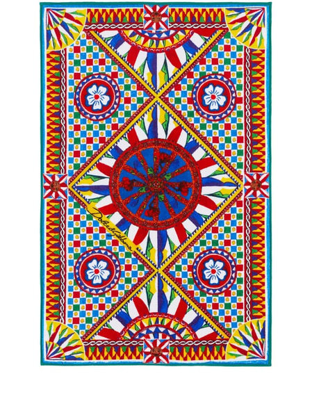  Dolce & Gabbana Graphic-print Terry Cotton Bath Mat - Yellow 