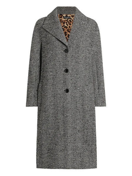  Dolce & Gabbana Herringbone Coat - Grey 