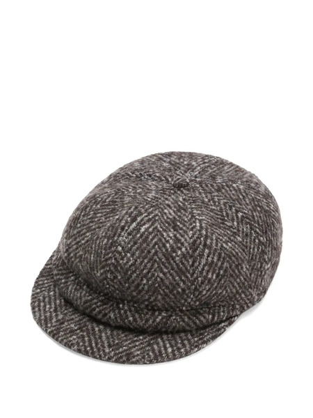  Dolce & Gabbana Herringbone Flat Cap - Brown 