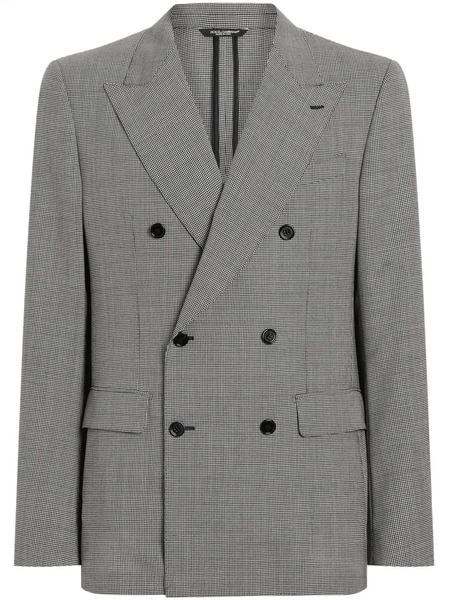 Dolce & Gabbana Houndstooth-pattern Blazer - Black 