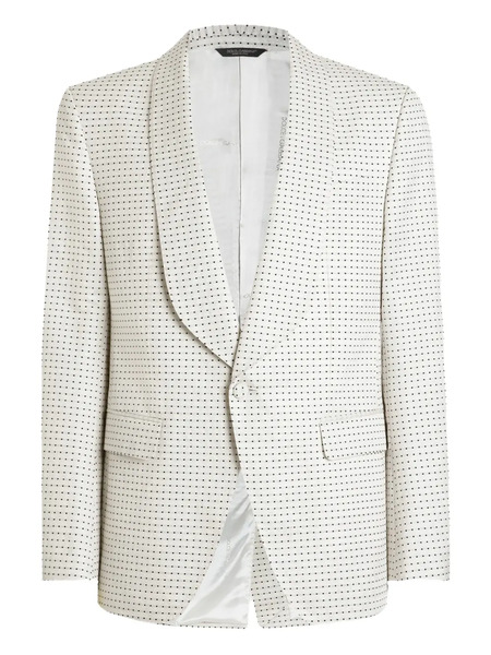  Dolce & Gabbana Jacquard Dotted Blazer - Neutrals 