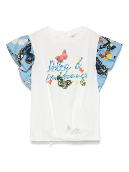  Dolce & Gabbana Kids Butterfly-print T-shirt - White 