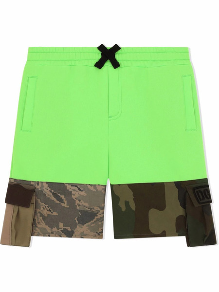  Dolce & Gabbana Kids Camouflage Patchwork Shorts - Multicolour 