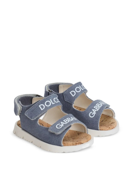  Dolce & Gabbana Kids Canvas Sandals - Blue 