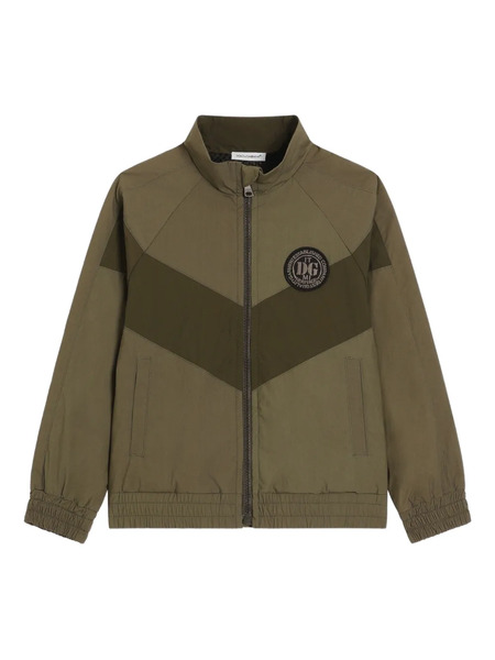  Dolce & Gabbana Kids Chevron Bomber Jacket - Green 