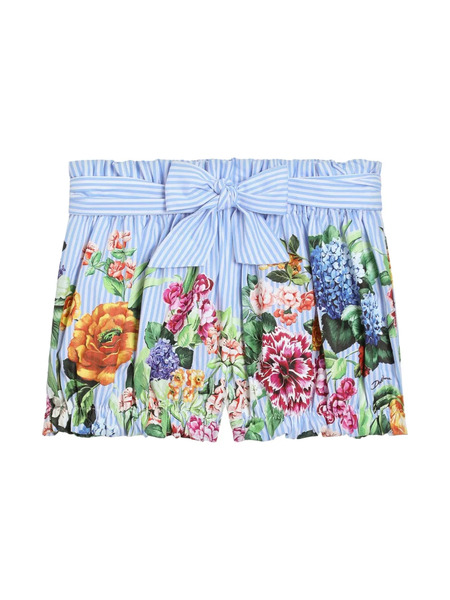  Dolce & Gabbana Kids Floral-print Shorts - Blue 