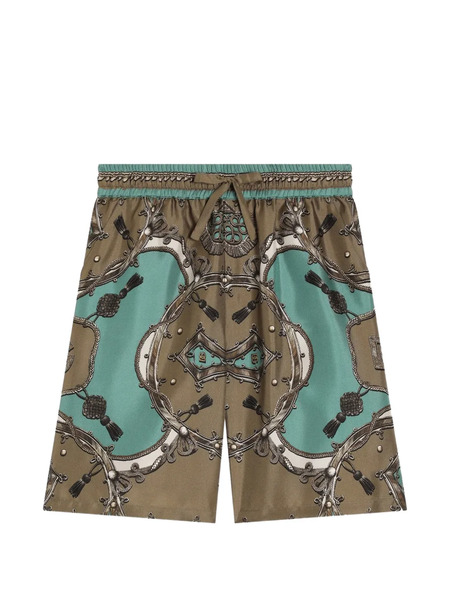  Dolce & Gabbana Kids Graphic-pattern Short - Brown 