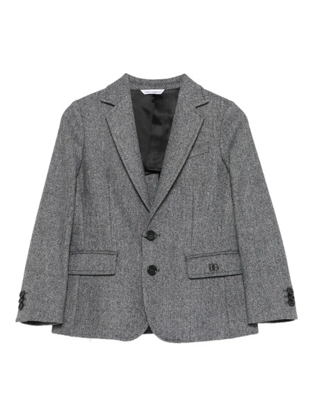  Dolce & Gabbana Kids Herringbone Blazer - Grey 
