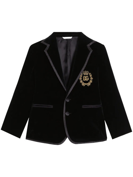  Dolce & Gabbana Kids Logo Patch Blazer - Blue 