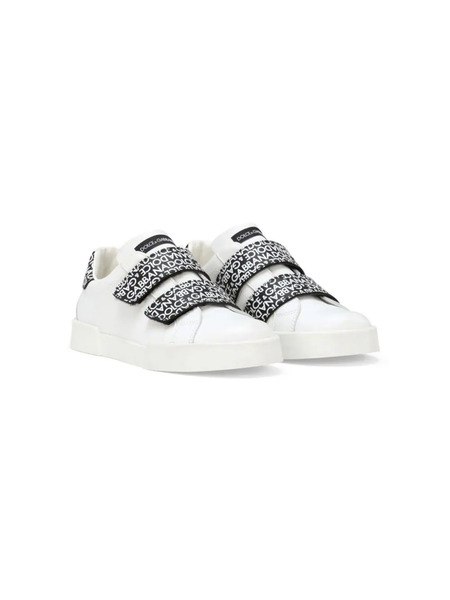  Dolce & Gabbana Kids Logo-print Leather Sneakers - White 