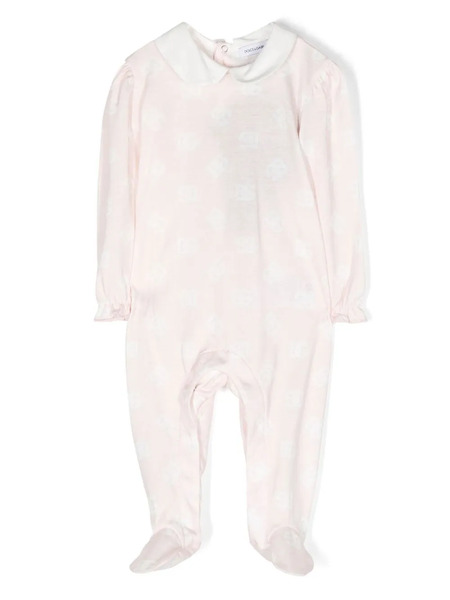  Dolce & Gabbana Kids Monogram-pattern Long-sleeved Bodie - Pink 