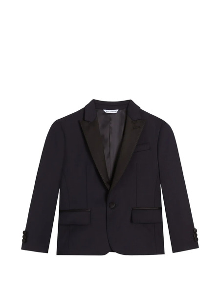  Dolce & Gabbana Kids Notched Lapel Jacket - Blue 