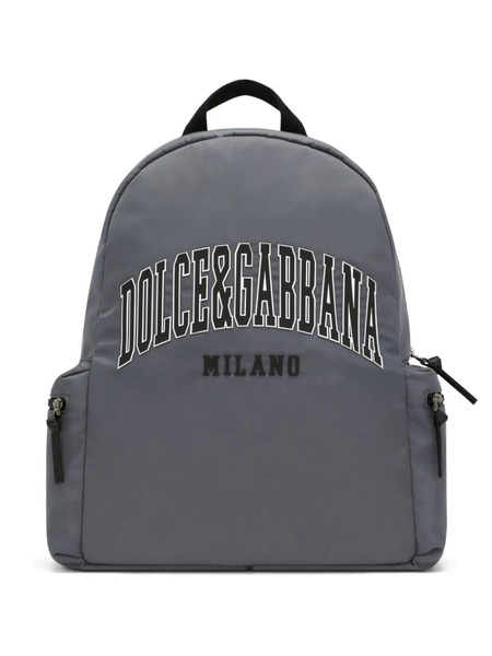  Dolce & Gabbana Kids Rubberised-logo Backpack - Grey 