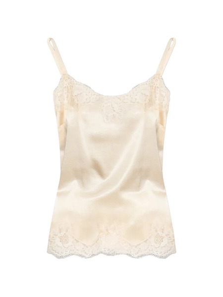  Dolce & Gabbana Laced Pyjama Top - Neutrals 